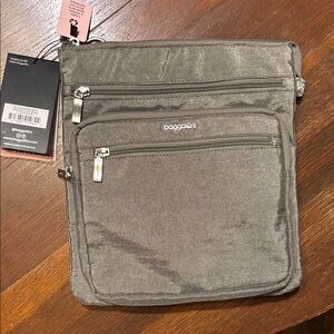 Baggallini Metallic Gray Crossbody Bag